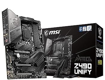 【中古】MSI MEG Z490 UNIFY お母さんゲーム盤 ATX [Intel Z490手当て仕掛ける積み上げる] MB4951