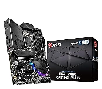 【中古】MSI MPG Z490 GAMING PLUS お母さんゲーム盤 ATX [Intel Z490手当て仕掛ける積み上げる] MB4954