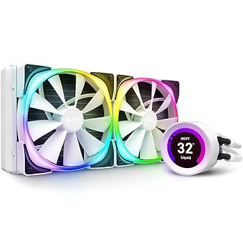 【中古】【未当て嵌める】NZXT KRAKEN Z63 白いこと 飾り気の無い水冷中央処理装置冷房装置 液晶管する積み上げる RGB相応う 280粍 RL-KRZ63-RW FN1626