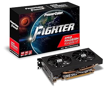 【中古】POWERCOLOR グラフィックゲーム盤 AMD Radeon RX6500XT GDDR6 4GB 積み上げる青写真 【国内置き目代わりになる店品】 AXRX 6500XT 4GBD6-DH/OC