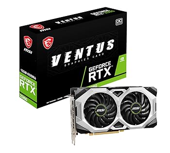 【中古】MSI GeForce RTX 2060 VENTUS 12G OC グラフィクスゲーム盤 VD7937 黒いこと