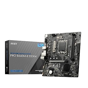 【中古】【未当て嵌める】MSI PRO B660M-E DDR4 お母さんゲーム盤