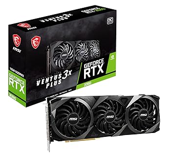 【中古】【未当て嵌める】MSI GeForce RTX 3080 VENTUS 3X PLUS 12G OC LHR グラフィクスゲーム盤 VD8008 黒いこと