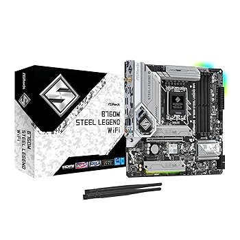 【中古】ASRock お母さんゲーム盤 B760M Steel Legend 無線LAN Intel 第12時人 ・ 13時人 中央処理装置 ( LGA1700 )相応う B760手当て仕掛ける DDR5 Micro ATX お母さんゲーム盤
