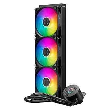 【中古】Cooler Master MasterLiquid 360L Core ARGB LGA1700 / AM5相応う 360粍放熱器積み上げる 飾り気の無い水冷 中央処理装置空調設備 MLW-D36M-A18PZ-R1 FN1929
