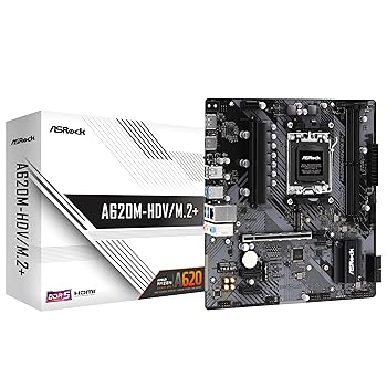 【中古】ASRock マザーボード A620M-HDV/M.2+ AMD Ryzen 7000 シリーズ CPU対応 (Soket AM5) A620 Micro ATX マザーボード 【国内正規代理店品】