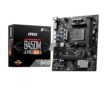 【中古】MSI B450M-A PRO MAX II ProSeries お母さんゲーム盤 (mATX、AMD 5000/4000/3000/2000/1000続きもの AM4中央処理装置、M2、SATA 6G、USB 3.2 Gen 1、 (中央処理装置のみ)