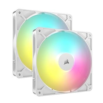 【中古】CORSAIR RS140 ARGB PWM 140mm PCケースファン デイジーチェーン対応 デュアルパック ホワイト CO-9050187-WW