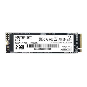 【中古】Patriot P320 512GB Internal SSD - NVMe PCIe Gen 3x4 - M.2 2280 - Solid State Drive - P320P480GM28 内蔵SSD-PCパーツ-内蔵ドライブ・ストレージ