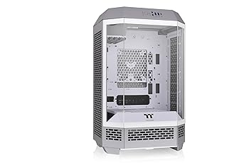 【中古】Thermaltake The Tower 300 Limestone 3面強化ガラスパネル採用 八角柱スタイル マイクロタワー Micro-ATX PCケース ライムストーン CA-1Y4-00SI