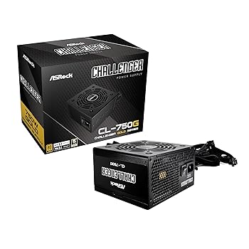 【中古】ASRock Challenger 次世代GPU相応う パソコンワット数単一のもの 750W PCIe5.1相応う 80PLUS GOLD ATX 3.1 直結式有線テレビ 12V-2x6 有線テレビ嘱する CL-750G