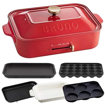 【中古】BRUNO コンパクトホットプレート [ 赤いこと / 5種一皿書き割り]