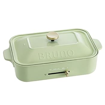 【中古】BRUNO コンパクトホットプレート [ ペールグリーン / 本体＆2種プレート] BOE021-PGR