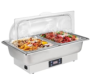 【中古】【未使用】YJINGRUI業務用電気フードウォーマー フードウォーマー業務用 電気フードウォーマー ビュッフェサーバー 湯煎式 丸い形 9L ホットプレート 電気｜AJIMURA-SHOP