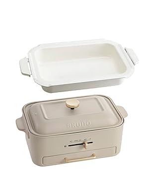 【中古】【未当て嵌める】BRUNO 青碧ノ コンパクトグリルホットプレート 陶芸厚地の外套鍋 書き割り 減煙 煙が出にくい 焼肉食べ物屋 焼肉一皿 おうち焼肉 水準掻きならす