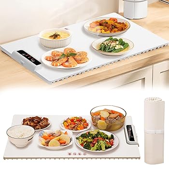 【中古】Eleoption 食品保温プレート 電気保温トレイ 折りたたみ式 多機能食品断熱ボード フードウォーマー ホットプレート 温度調節可 お手入れも簡単
