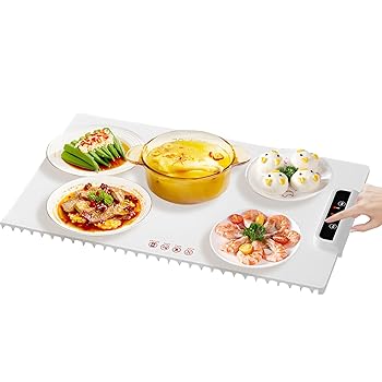 【中古】【未当て嵌める】食料雑貨類保温一皿 フードウォーマー 灯し火保温お盆 保温一皿 食料雑貨類断熱ゲーム盤 熱っぽい一皿 60℃-100℃ 熱度自然調整3座標軸可 食料雑貨類熱するつや消し