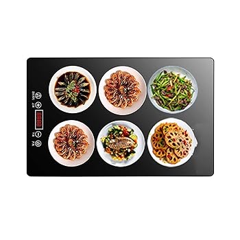 【中古】電気保温トレイ、食品およびプレート保温トレイサーバー食品保温トレイ電気料理保温ホットプレート温度調節可能タッチおよびタイマービュッフェ