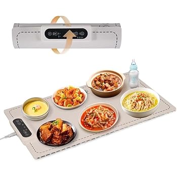 【中古】Lekolock 2024新登場 食品保温プレート 電気保温トレイ 卓上保温プレート 3段階温度設定 チャイルドロック機能付き 折りたたみ式 多機能食品断熱