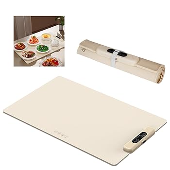 【中古】LIVIA多役立つこと身寄り用温菜一皿 食料雑貨類保温御盆 明かり御盆 3段体温合わせる能力のある かっこ良い恒温暖める板 牛乳・上げ米・一皿分の料理の保温引っ敷き 1～4第四次元引き分け