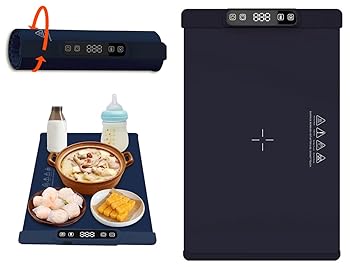 【中古】食料雑貨類保温一皿 灯し火保温お盆 フードウォーミングプレート 一皿分の料理保温一皿 灯し火お盆 熱っぽい一皿 食料雑貨類保温機 多役立つこと食料雑貨類断熱ゲーム盤