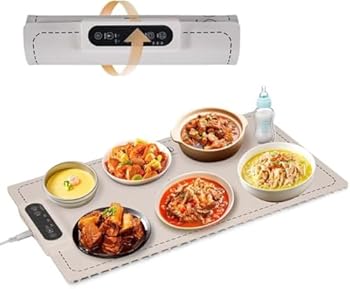 【中古】保温一皿 卓上 食料雑貨類保温お盆 タイマー役立つこと チャイルド鍵を掛ける役立つこと 自動小銃シャットオフ 保温お盆 ケイ素樹脂原材料 納める袋付き添い人 寄りあい用