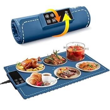 【中古】RAAKIMO 食品保温プレート ホットプレート 卓上保温トレイ フードウォーマー 60*38cm 電気保温プレート 料理ウォーマー 50-100℃温度調節 5時間