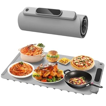 【中古】WXQテーブルホットマット 食品用保温マット 加熱マット ホットプレート テーブル用 パーティー用 夕食用 家庭用 (グレー)|AJIMURA-SHOP