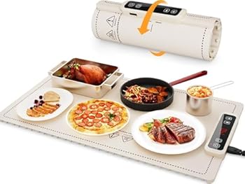 【中古】保温プレート 卓上 食品保温トレイプレート 折りたたみ式 フードウォーマープレート 3温度設定 タイマー機能 チャイルドロック機能 急速加熱 フ