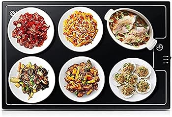 【中古】電気フードウォーマープレート、230W電気フードウォーマー多機能ホットプレート食品温めサービングトレイ80℃または120℃調整可能な強化ガラスカ