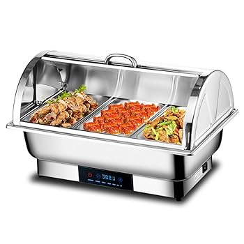 【中古】バイキングサーヴァー 13.5L 御役目用明かりフードウォーマー 明かり暖めるバイキング式コンロ 湯煎式 体温取り締まる 保温食用粉暖房器 熱っぽい一皿 ボンネット