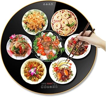 【中古】明かりフードウォーマープレート、合わせる能力のあるな体温抑えつける付き添い人硝子保温御盆、24in丸型熱っぽいお皿、バイキング、寄り合い、ホームディナ