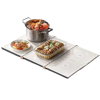 【中古】【未使用】食品温めトレイ、温度調節可能な電気ビュッフェサーバーフードウォーマー、滑り止めおよび火傷防止パネル、ビュッフェパーティー、ケータリング｜AJIMURA-SHOP