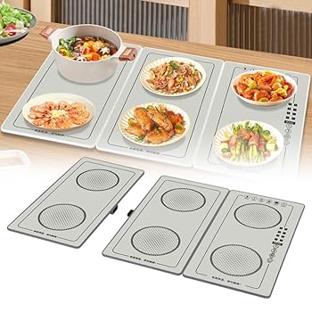 【中古】電気フードウォーマープレート、ポータブル折りたたみ式保温ホットトレイ、調節可能な温度制御30-120°Cと24Hタイマー、タッチパネル、ビュッフ|AJIMURA-SHOP