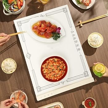 【中古】【未使用】フードウォーマーホットトレイプレースマット、調節可能な温度とタイマー付き食品温めパッド、柔軟なプレースマット、レストランやホームパーテ 15,619円