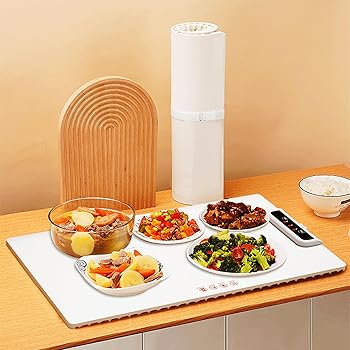 【中古】WTTTTW 温度調節可能なポータブル電気温めトレイ、折りたたみ式電気温めトレイシリコン、急速加熱フードウォーマー、ビュッフェ、レストラン、パ｜AJIMURA-SHOP
