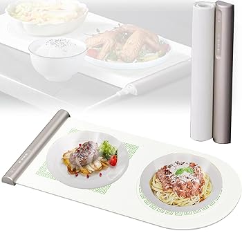 【中古】【未使用】100W電熱トレイシリコン、折りたたみ式フードウォーマー、3段階温度調節可能、高速加熱、ビュッフェ用加熱プレート、家族の集まり、休日、加熱パ｜AJIMURA-SHOP