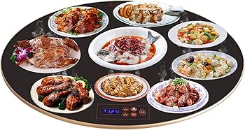 【中古】食品インテリジェント回転ターンテーブルプレートウォーマー、調整可能な温度制御付き電気フードウォーマー、ダイニングルームで提供するための｜AJIMURA-SHOP
