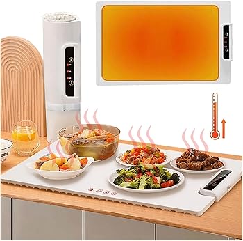 【中古】【未使用】温度調節可能な電気フードウォーマートレイ、電気フードウォーマー、食品を温かく保つ完璧な保温トレイ、滑り止めおよび火傷防止パネル、レスト|AJIMURA-SHOP