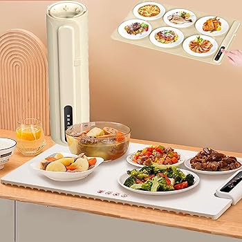 【中古】食品用ポータブル電気温めトレイ、温度調節可能な電気温めトレイ、食品温めトレイ、高速加熱食品電気温めトレイ、ナノコーティング付きスマート