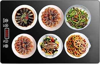 【中古】【未当て嵌める】灯し火フードウォーマープレート 灯し火保温お盆サーヴァー 食料雑貨類保温お盆 灯し火食器保温熱っぽい一皿