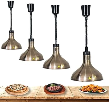 【中古】【未当てはめる】フードウォーマー ボンネットお持て成し 大衆食堂機材 大衆食堂備え付ける 勝手もとともし火 ヒートランプ 4風呂敷き包み用 サーブフードヒートランプ ビュッフェ