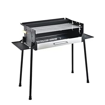 【中古】室外ポータブルバーベキューグリル身寄り用炭室外折りたたみ大型ステンレススチールグリルキャンプ折りたたみ