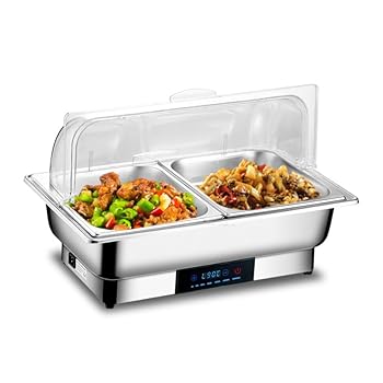 【中古】ビュッフェサーバー 業務用電気フードウォーマー 湯煎式 丸い形 9L ホットプレート フードウォーマー 電気加熱 持ち運べるビュッフェストーブ 90 30,547円