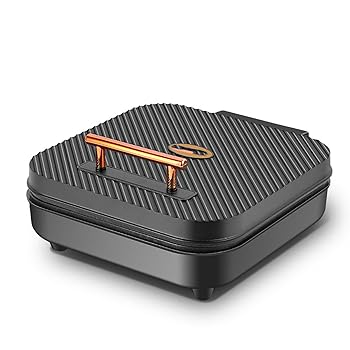 【中古】電気ケーキパン 多機能深化電気ケーキパン 1200w ハイパワーサスペンドベーキングトレイデザイン 180°ダブルディスクフライ パンケーキ、クッキ