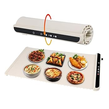 【中古】折りたたみ電熱トレイ、シリコンウォーミングプレート、6スピード温度制御、時間制御、制御解除、大画面、お手入れ簡単、パーティー、キャンプ、｜AJIMURA-SHOP