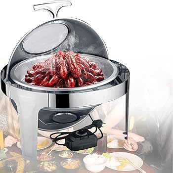 【中古】【未使用】プレートウォーマー チェーフィングディッシュ 電気ステンレススチール 加熱ビュッフェ プレートウォーマー、Speisenw?rmer チェーフィングディ