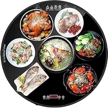 【中古】プレートウォーマー 電気フードウォーマープレート 24インチ フードウォーマー サービングトレイ 電気ウォーミングホットプレート 回転トレイ 温