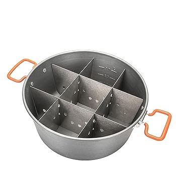 【中古】【未使用】鍋の台所用品 | 取り外し可能な鍋が付いている耐久の傷つきにくいしゃぶしゃぶ鍋,キャンプ、登山、釣り用の大容量多機能軽量鍋、