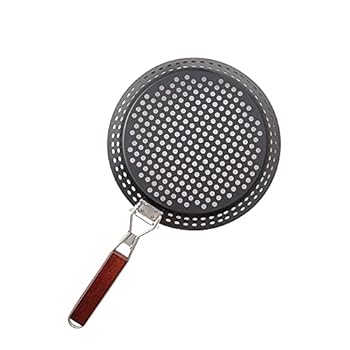 【中古】【未当て嵌める】JJZXD 1個の室外難民キャンプ折りたたみ式丸フライパンピクニックバーベキュー耐熱ステーキグリルフライパン